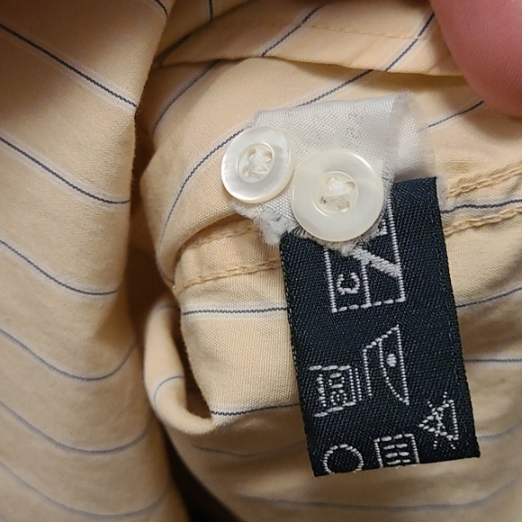 Yellow stripe cotton golf shirt - Picture 8 of 9